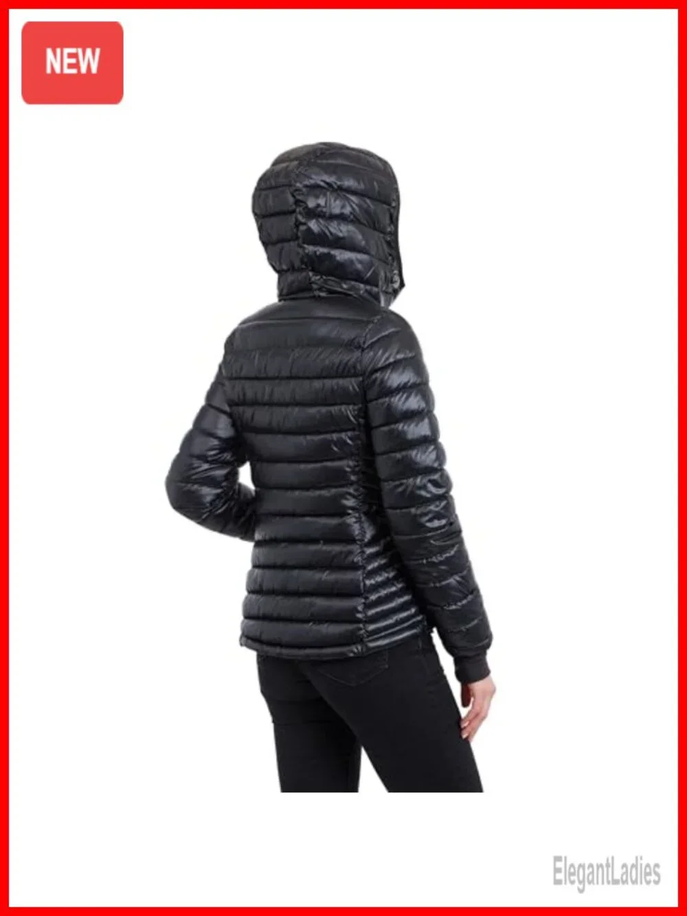 Lightweight Packable Puffer Jacket with Hood and Bag